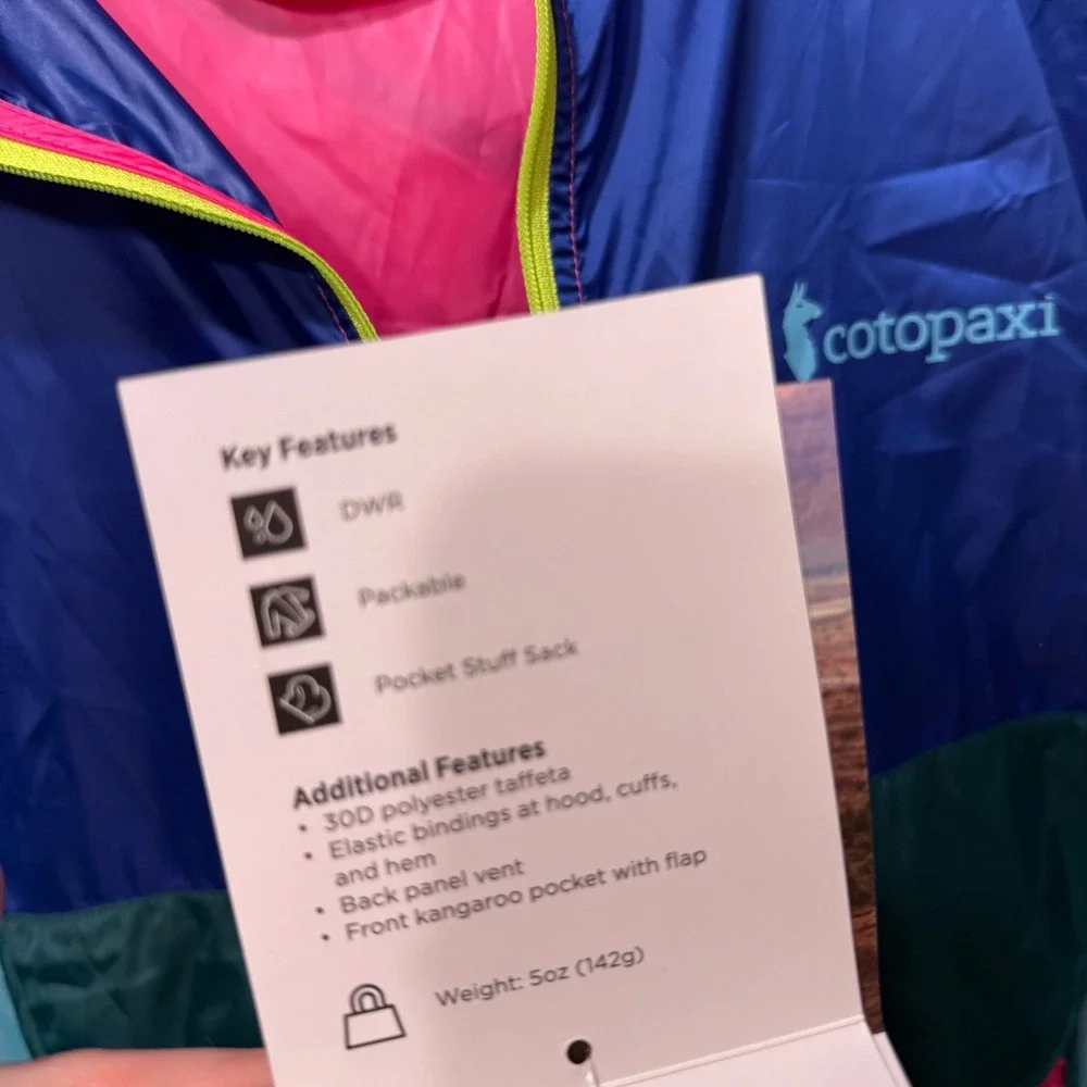 Cotopaxi Teca Half Zip Windbreaker Colorblock NWT Packable Women XS Lightweight - Picture 11 of 16